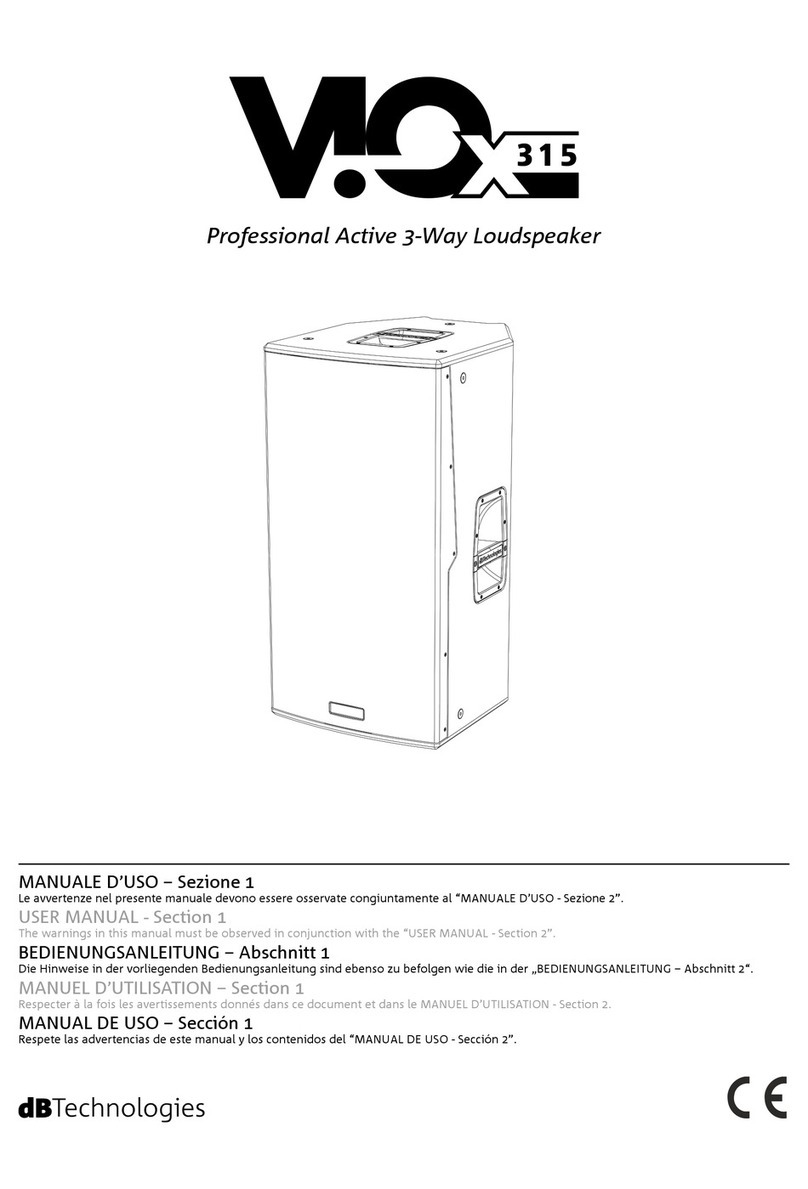 dB Technologies VIO X315 User manual