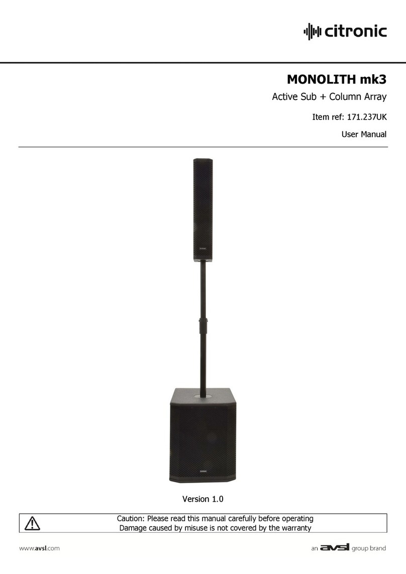 Citronic MONOLITH mk3 user manual