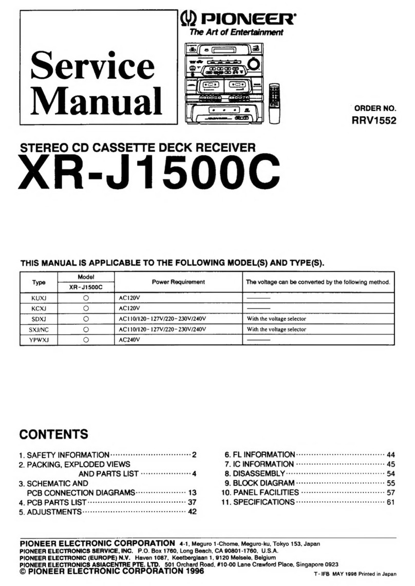Pioneer XR-J1500C Service manual