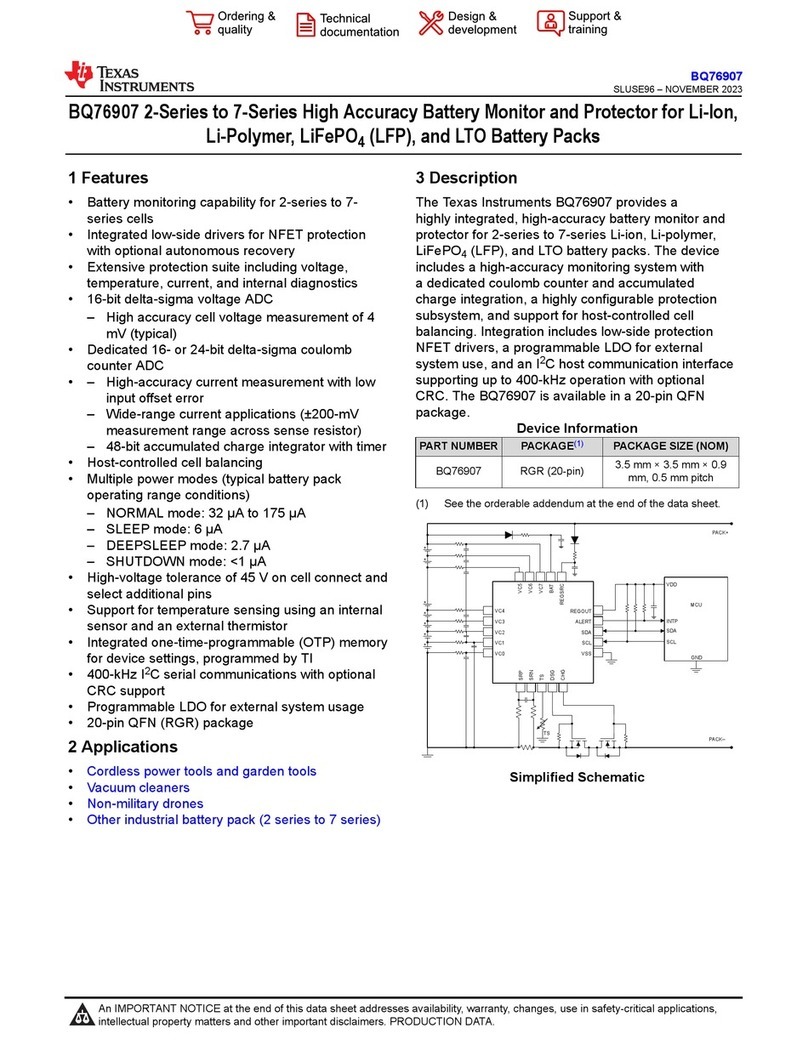 Texas Instruments BQ76907 User manual