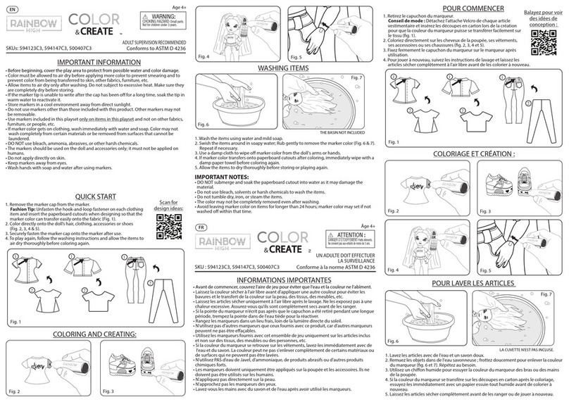 MGA RAINBOW HIGH COLOR & CREATE User manual