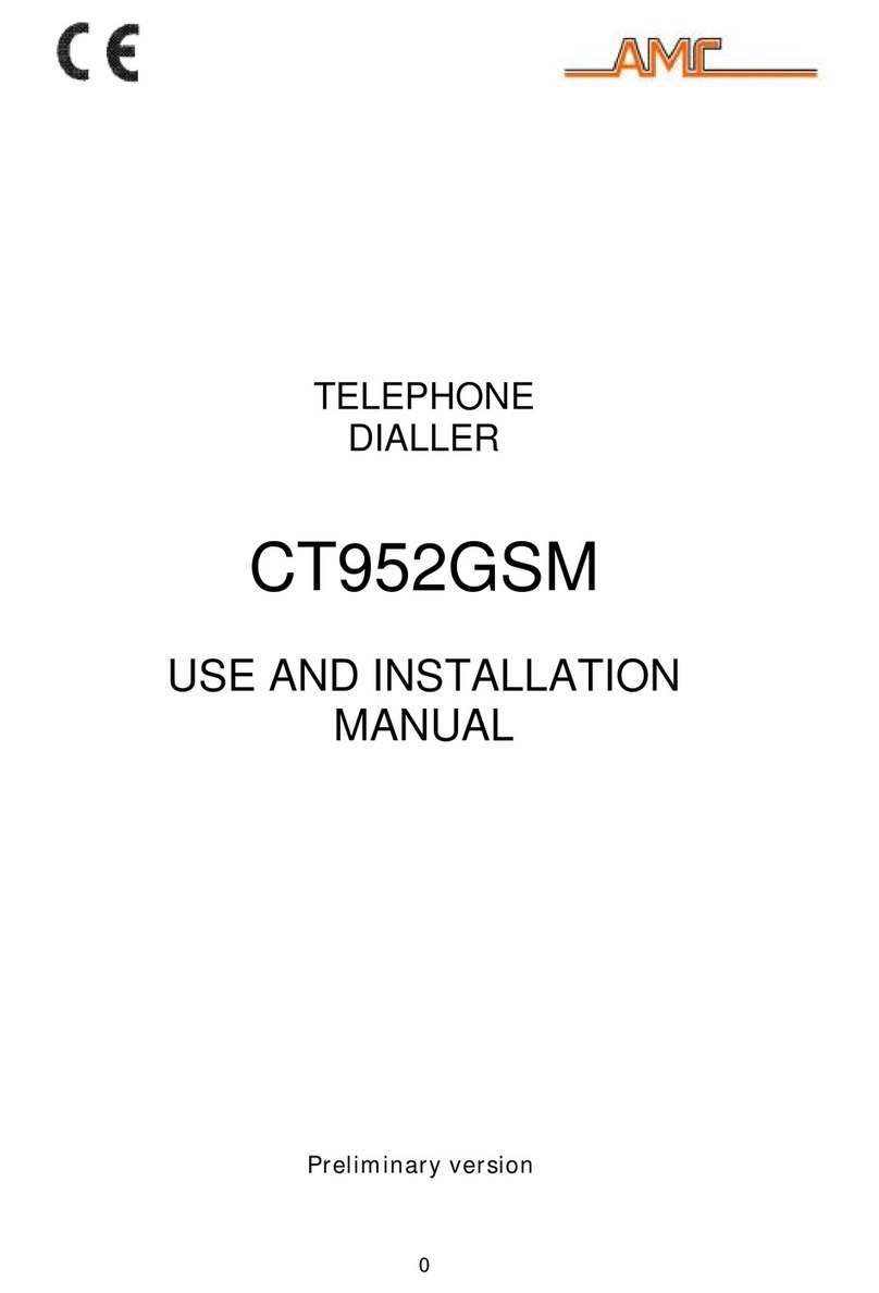 AMC CT952GSM Use and installation  manual