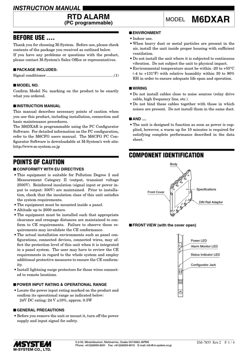 M-system M6DXAR User manual