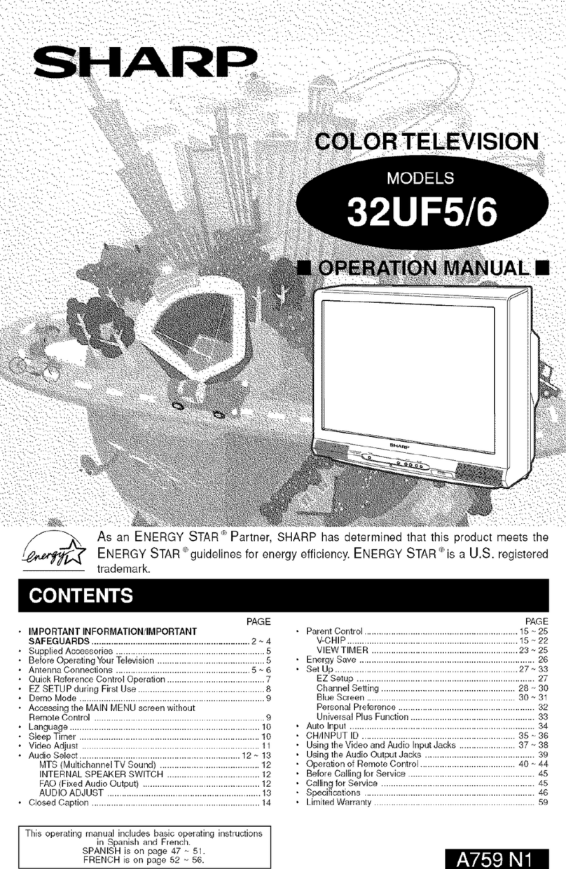Sharp 32UF5 User manual