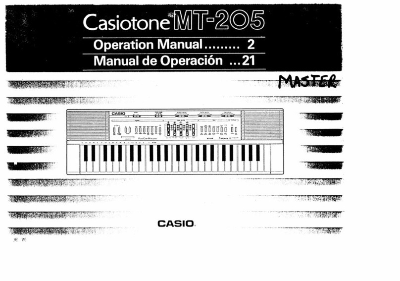 Casio Casiotone MT-205 User manual