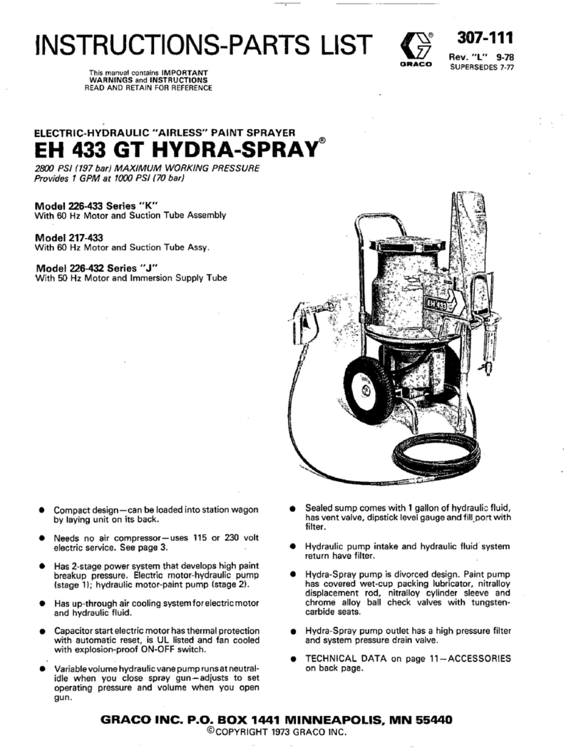 Graco Hydra-Spray EH 433 GT Series Instructions-parts list