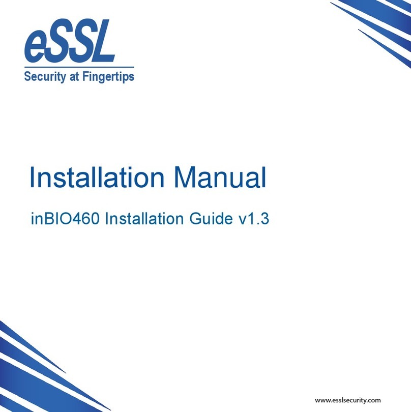 eSSL inBIO460 Series instruction manual