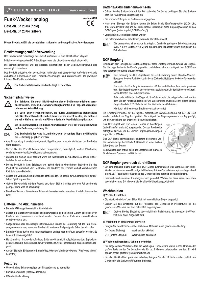 Conrad 67 26 83 operating instructions