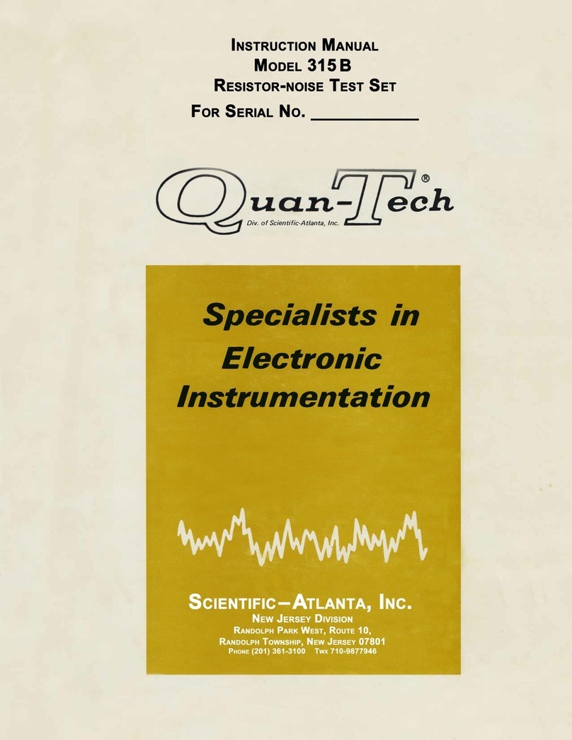 Scientific Atlanta Quan-Tech 3158 instruction manual