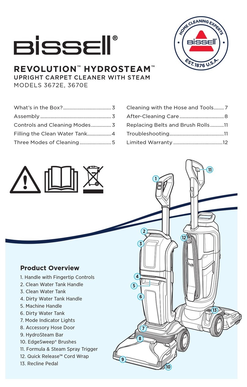 Bissell REVOLUTION HYDROSTEAM 3672E manual