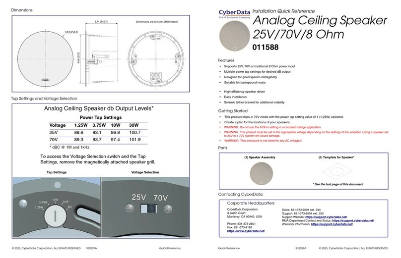 CyberData 011588 Manual