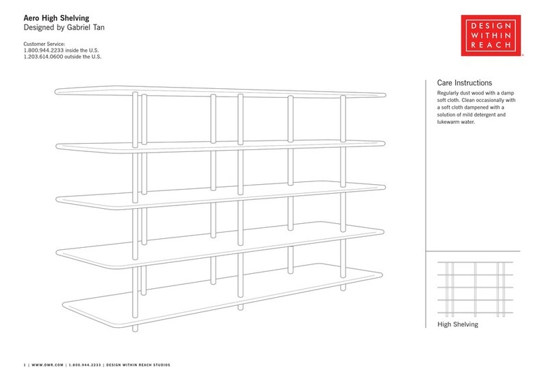 Design Within Reach Aero High Shelving Installation guide
