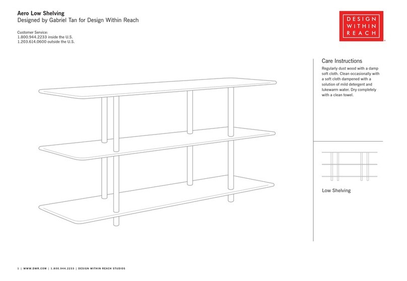 Design Within Reach Aero Low Shelving Installation guide Design Within Reach Aero Low Shelving Installation guide