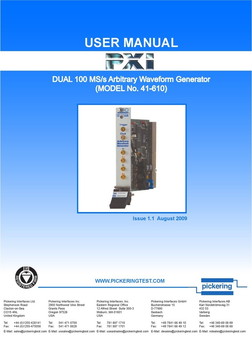 Pickering PXI 41-610 user manual