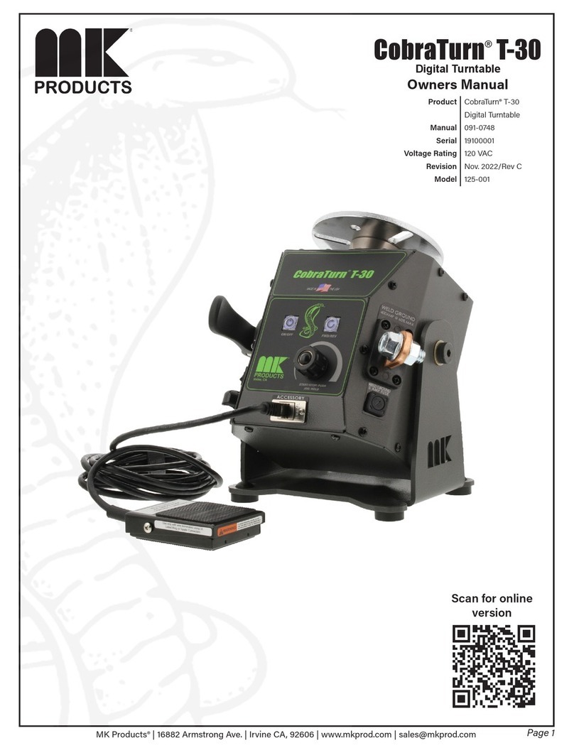 MK Products CobraTurn T-30 owner's manual
