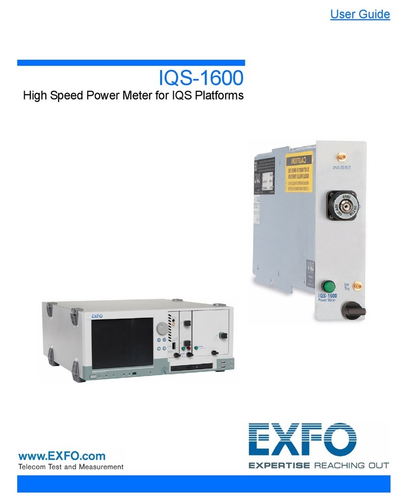EXFO USER GUIDE User manual