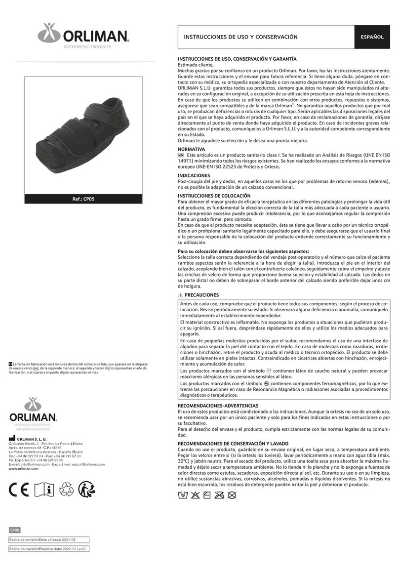 Orliman CP05 Use and maintenance instructions