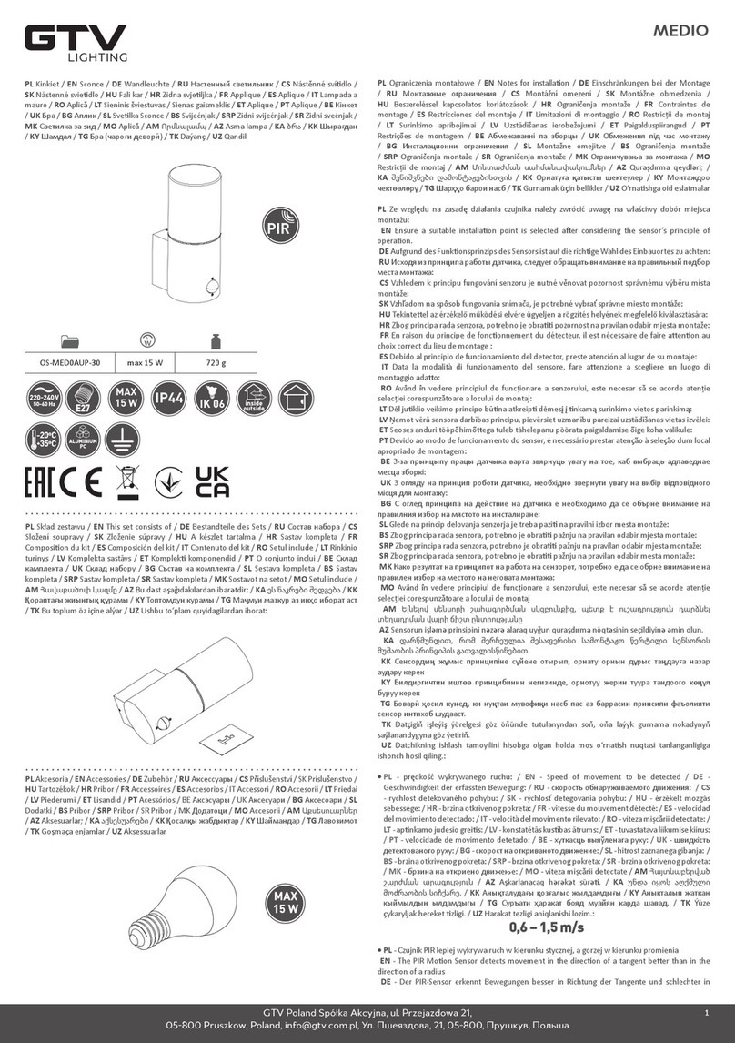 GTV MEDIO OS-MED0AUP-30 manual