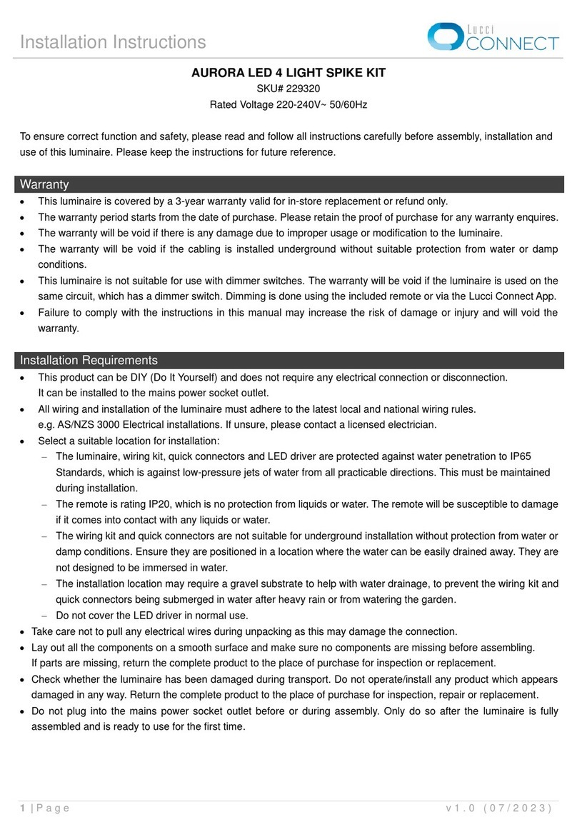 Lucci CONNECT AURORA 229320 installation instructions