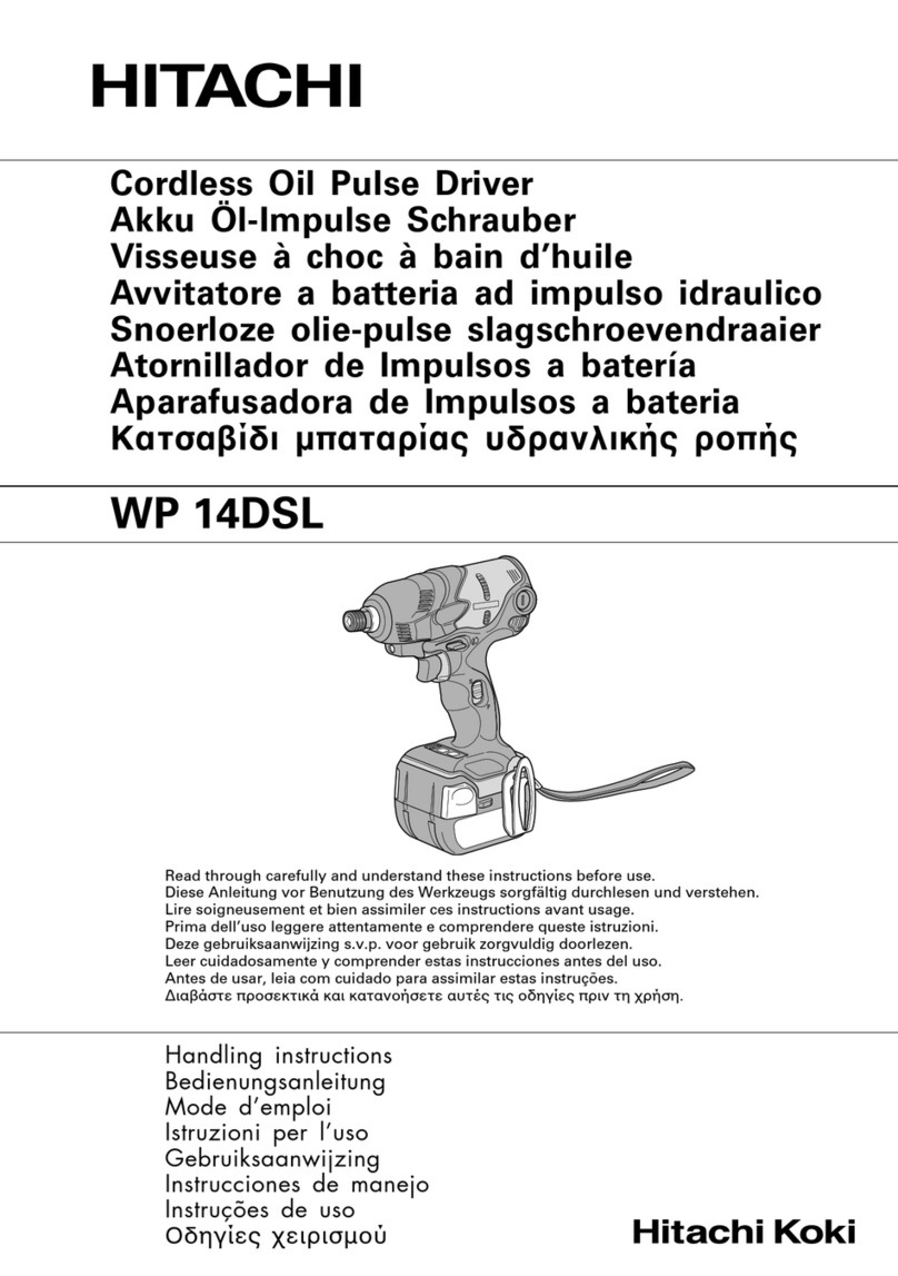 Hitachi Koki WP 14DSL Handling instructions