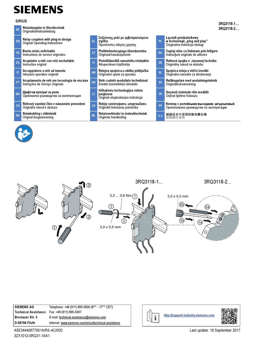 Siemens SIRIUS 3RQ3118-1 Series User manual Siemens SIRIUS 3RQ3118-1 Series User manual
