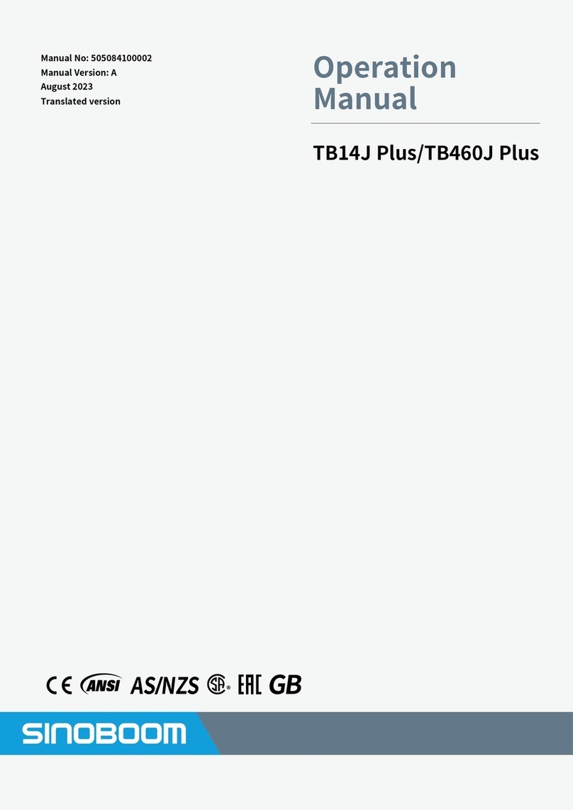 Sinoboom TB14J Plus Operation manual Sinoboom TB14J Plus Operation manual