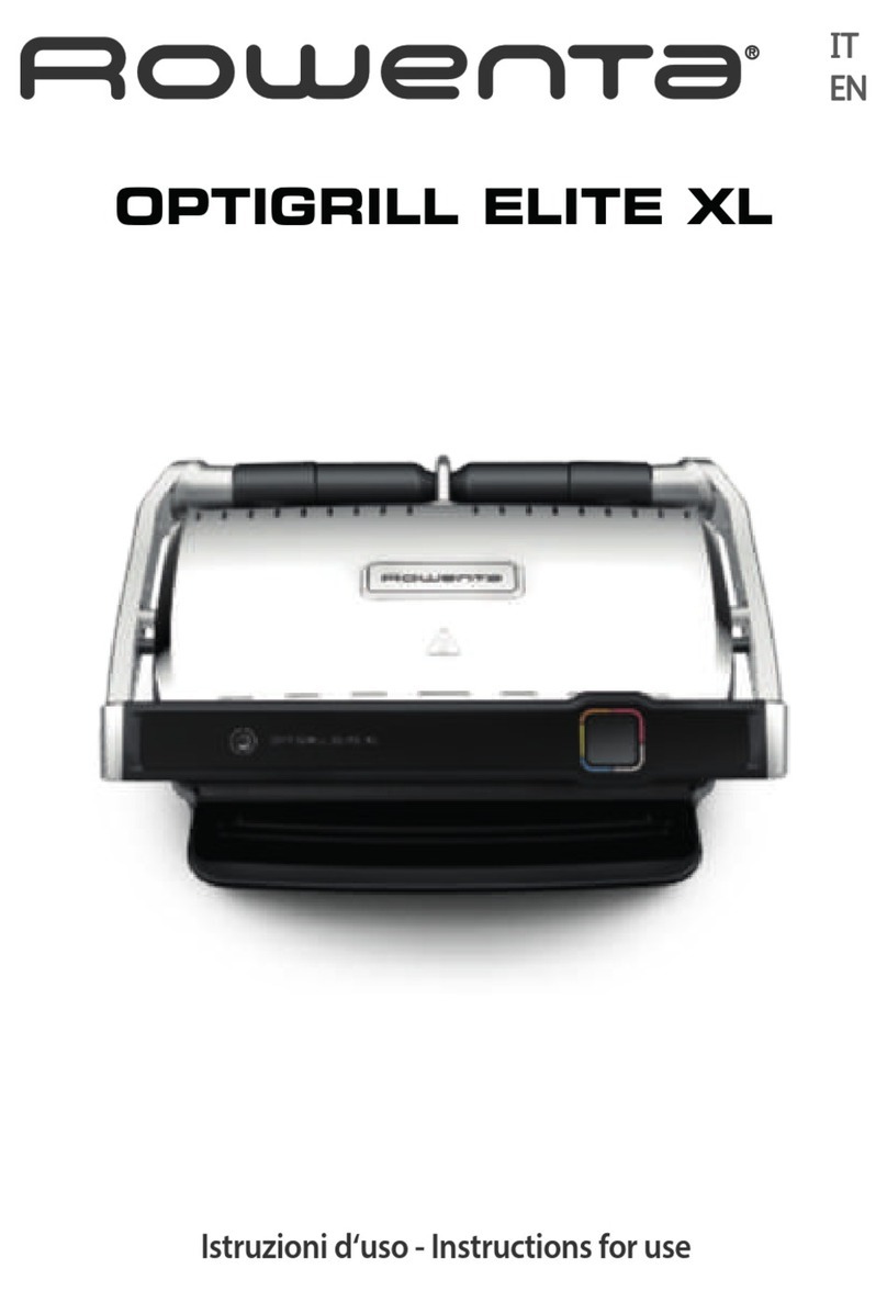 Rowenta OPTIGRILL ELITE XL User manual Rowenta OPTIGRILL ELITE XL User manual