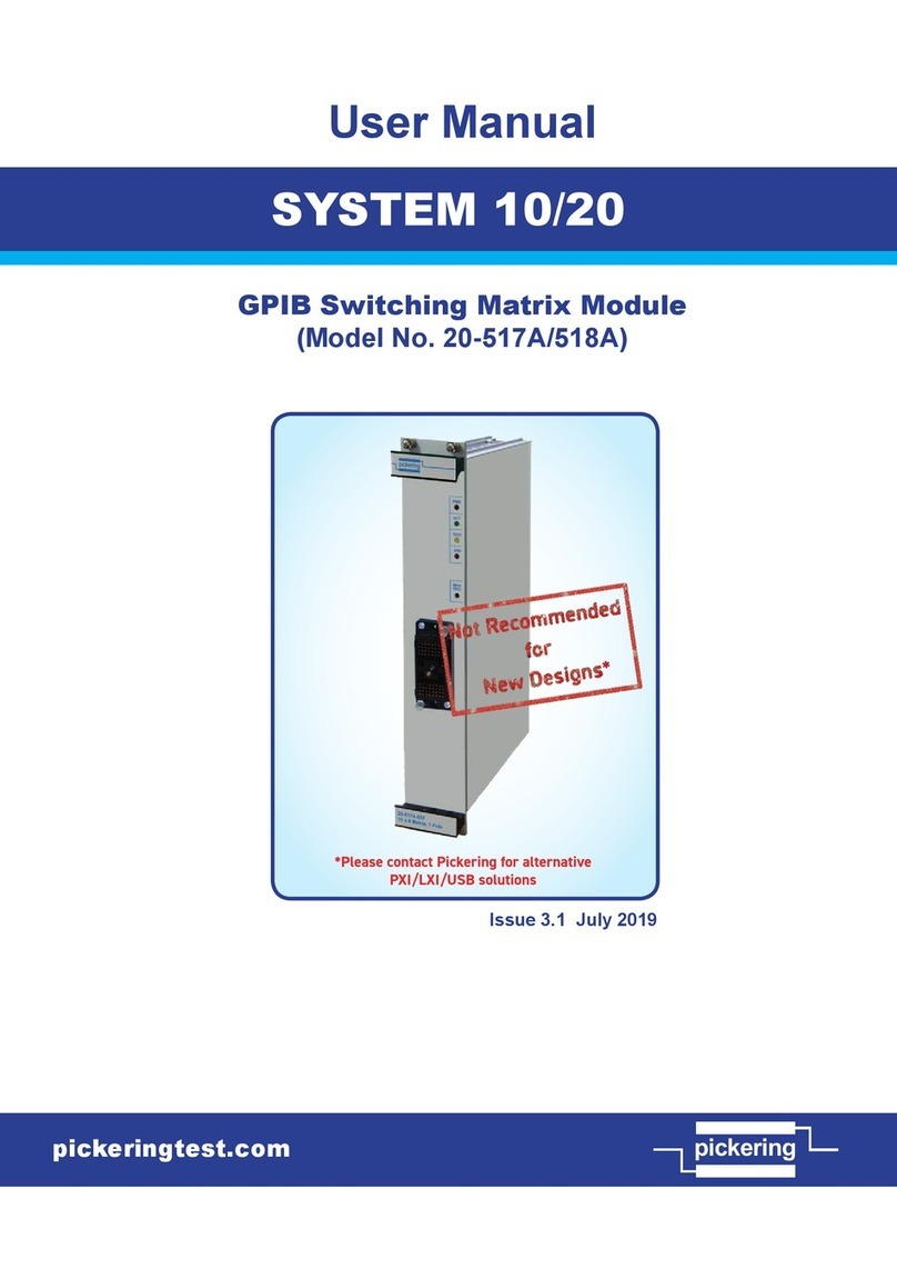 Pickering SYSTEM 10 User manual Pickering SYSTEM 10 User manual