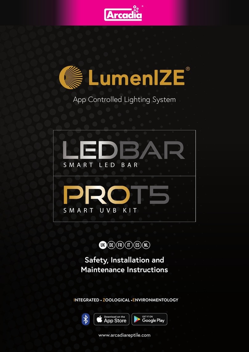 Arcadia LumenIZE LEDBAR Installation and maintenance instructions