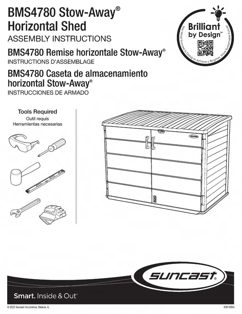 Suncast Brilliant by Design Stow-Away BMS4780 User manual