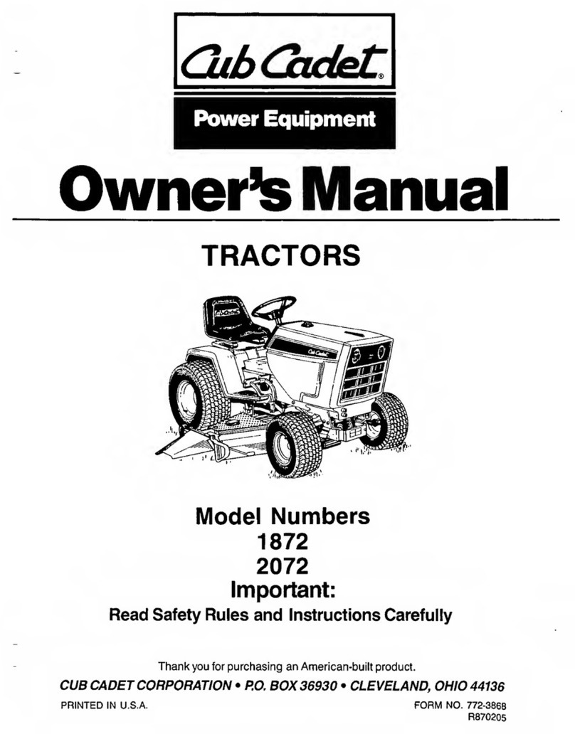 Cub Cadet 1872 owner's manual