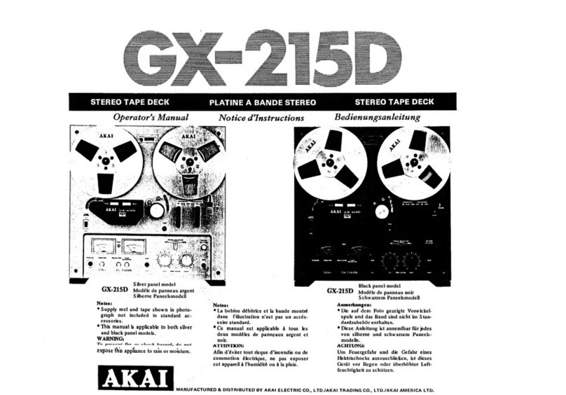 Akai GX-215D User manual