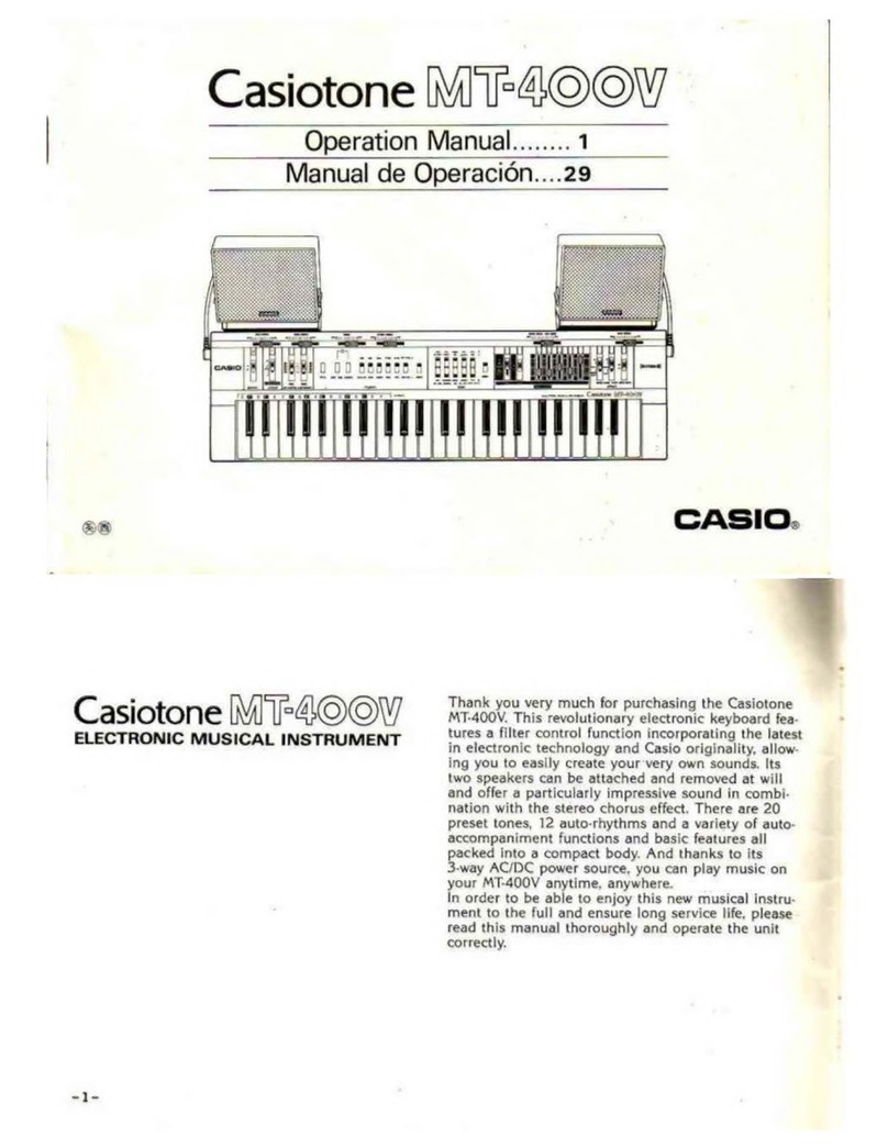Casio Casiotone MT-400V User manual