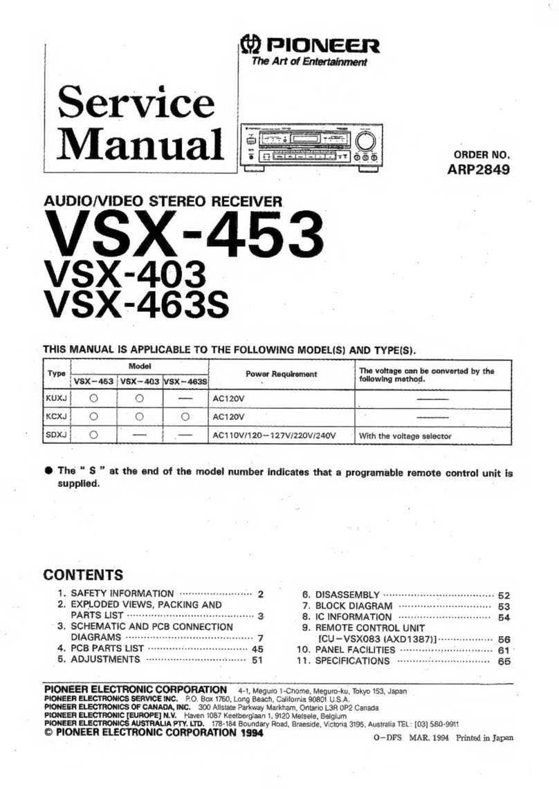 Pioneer VSX-453 User manual