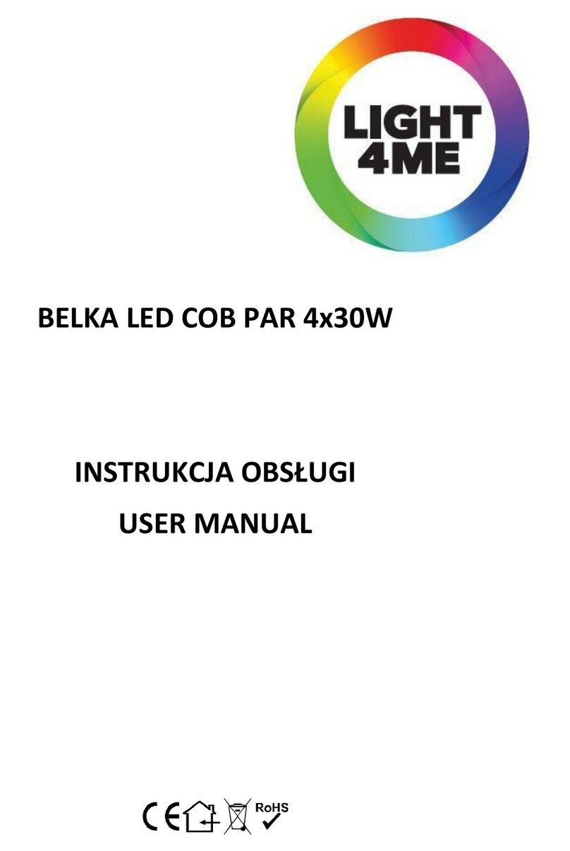 Light4Me BELKA LED COB PAR 4x30W User manual