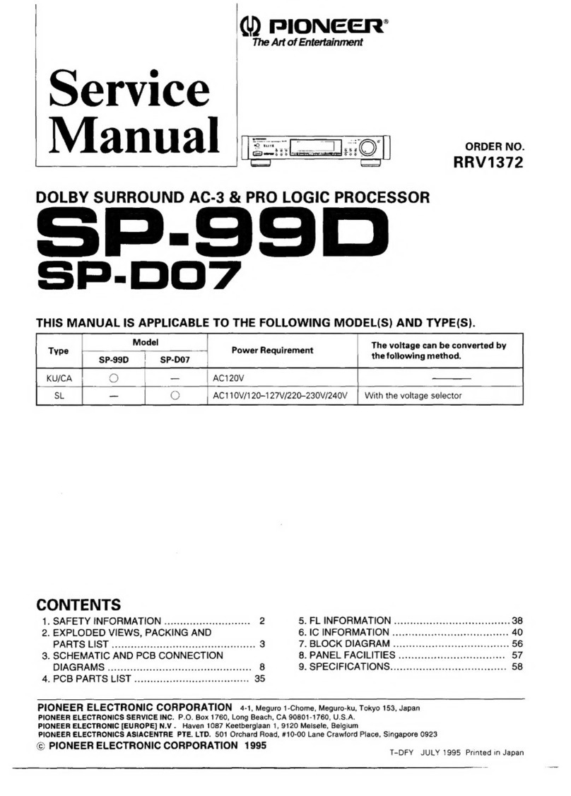 Pioneer SP-99D User manual
