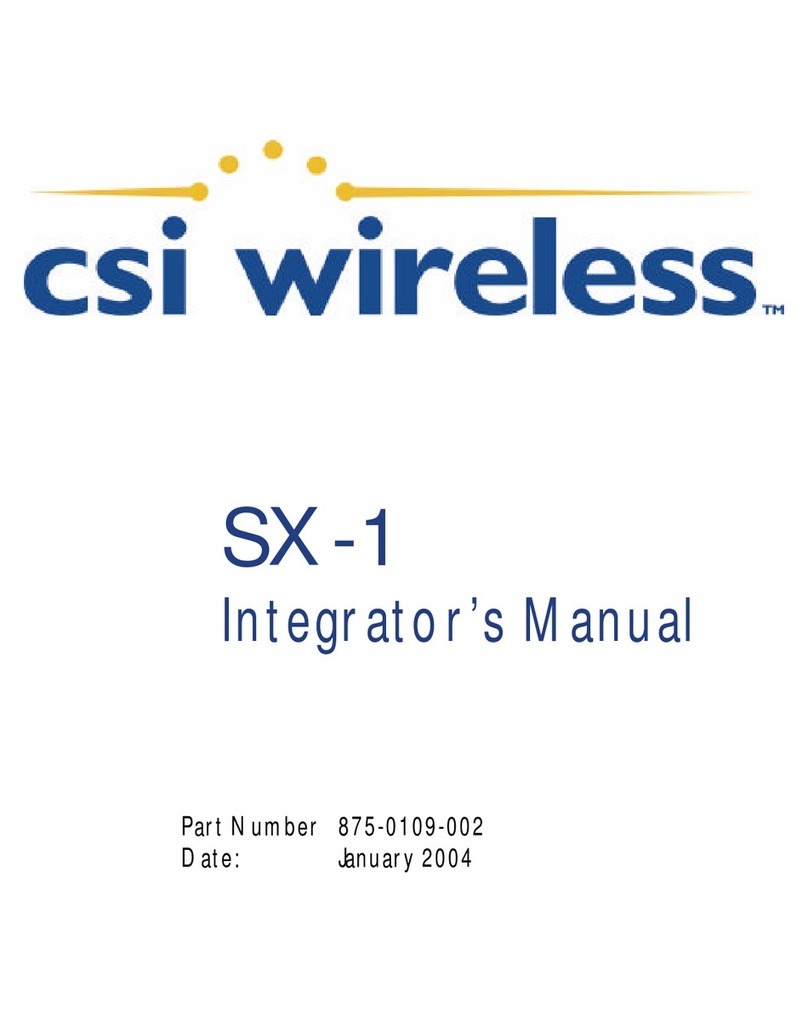 CSI Wireless SX-1 User manual
