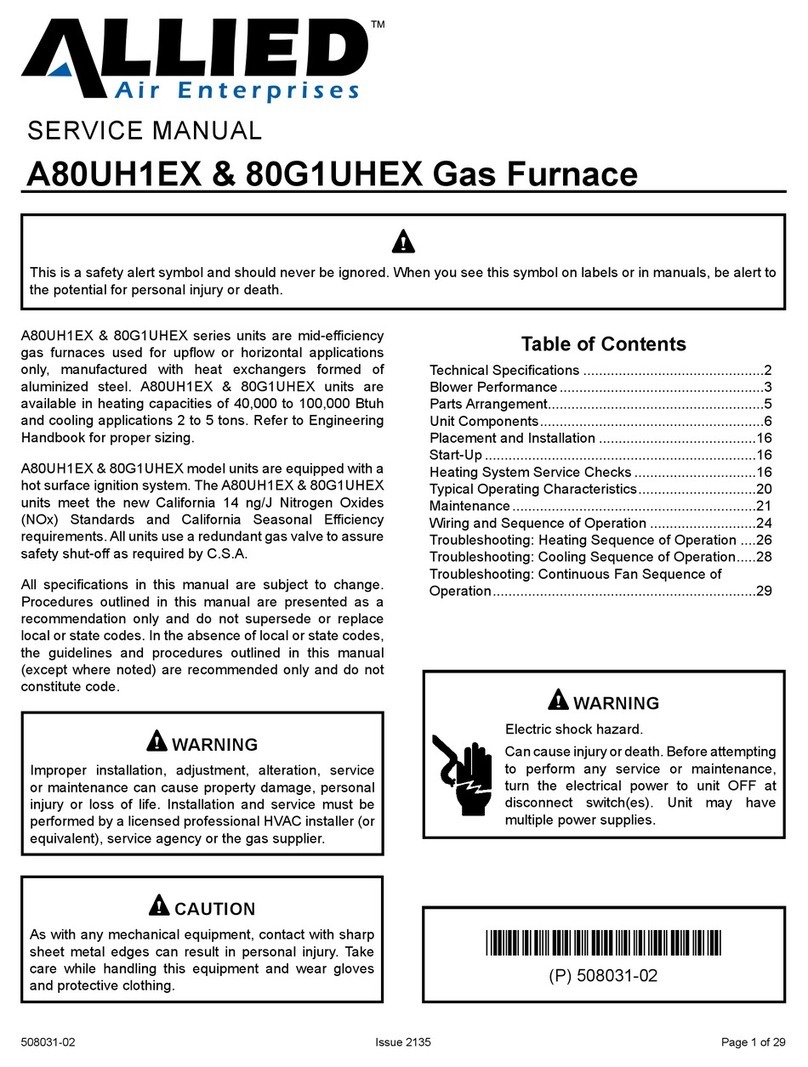 Allied A80UH1EX Series Service manual
