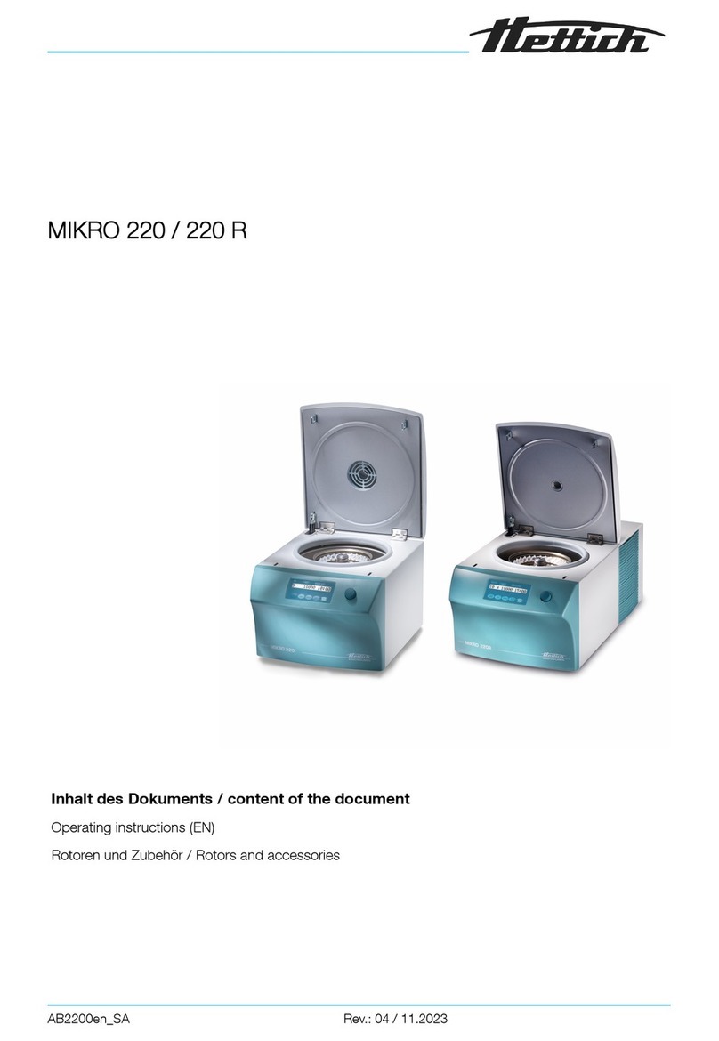 Hettich MIKRO 220 User manual