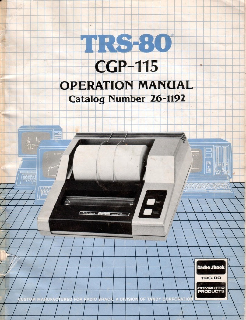Radio Shack TRS-80 User manual