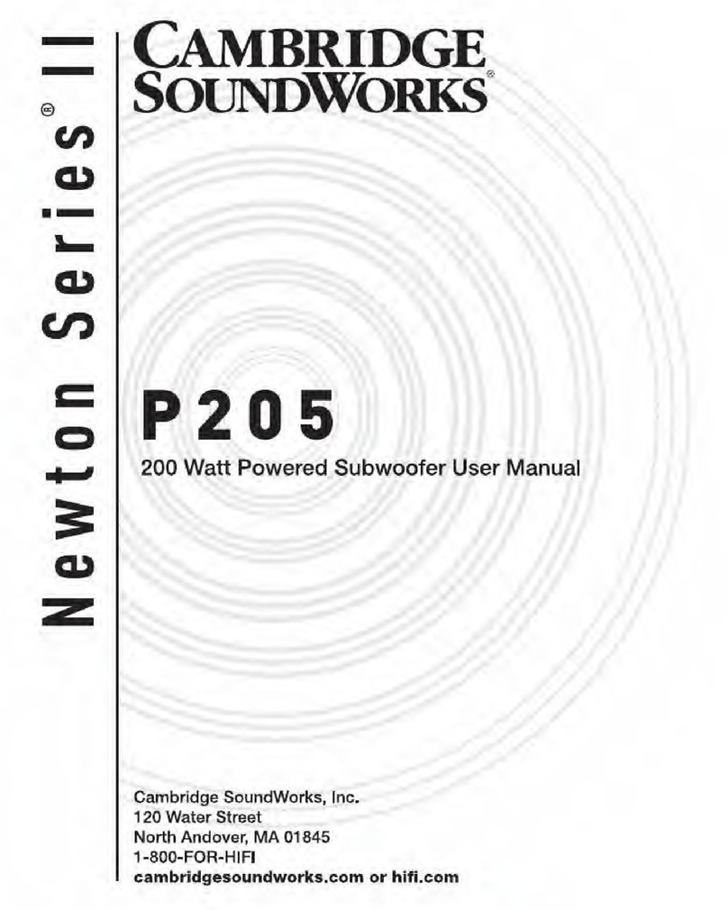 Cambridge Sound Works Newton II Series user manual