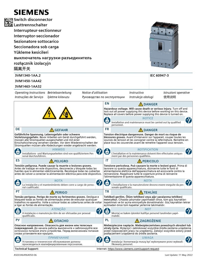 Siemens 3VM1340-1AA 2 Series User manual