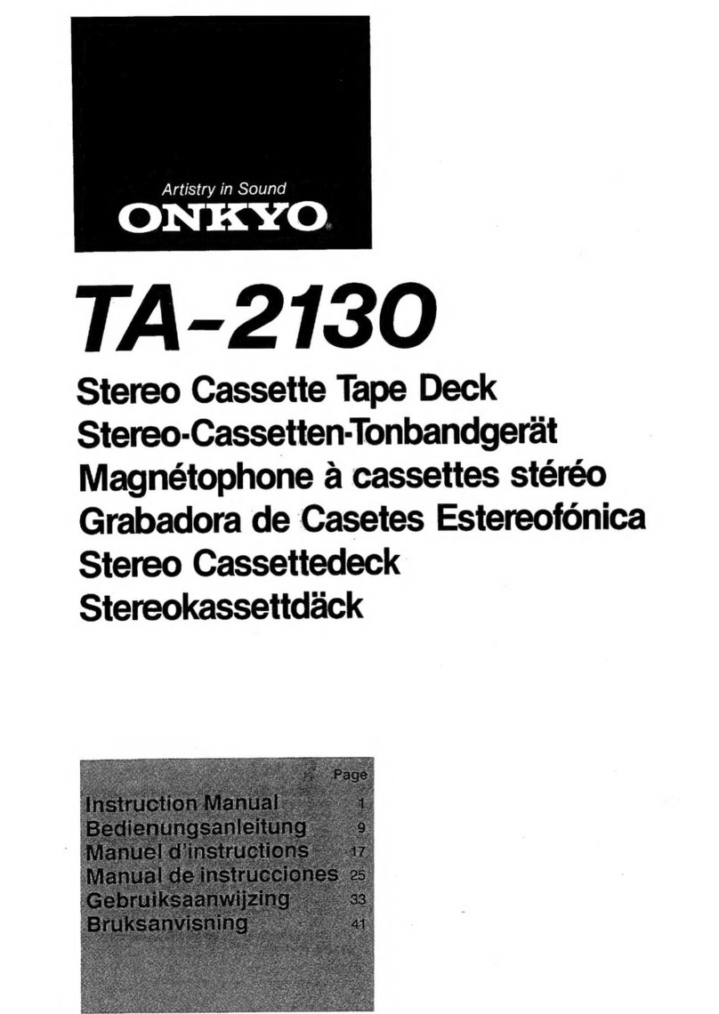Onkyo TA-2130 User manual Onkyo TA-2130 User manual