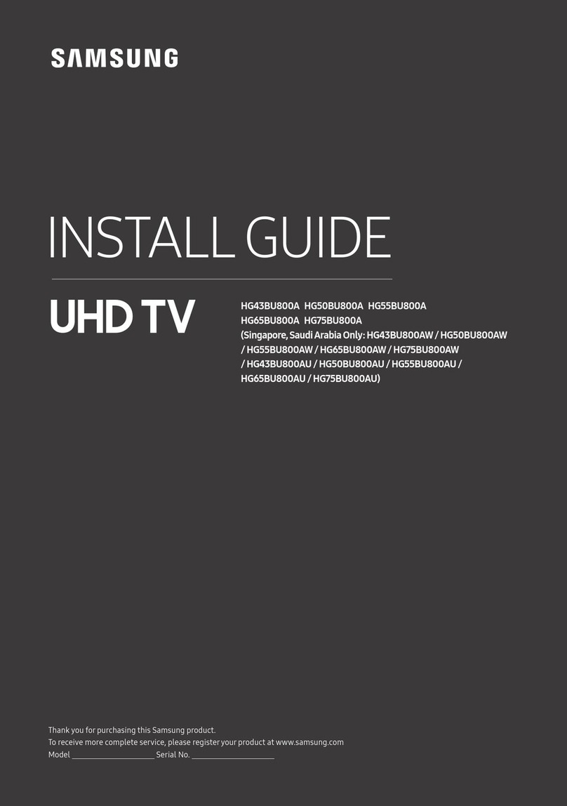 Samsung HG43BU800A install guide