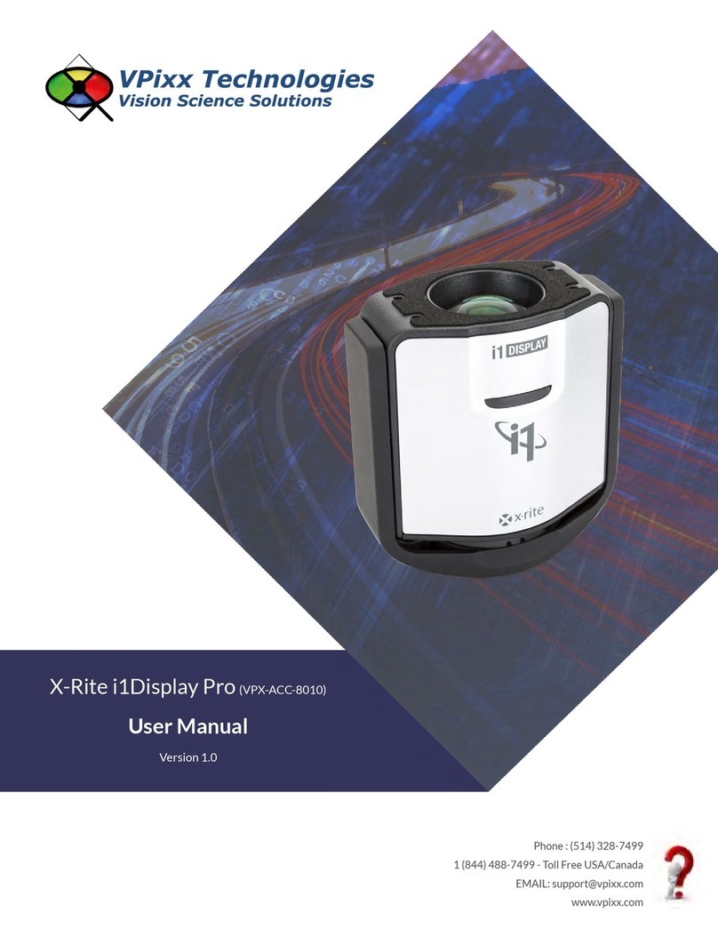 VPixx Technologies X-Rite i1Display Pro user manual