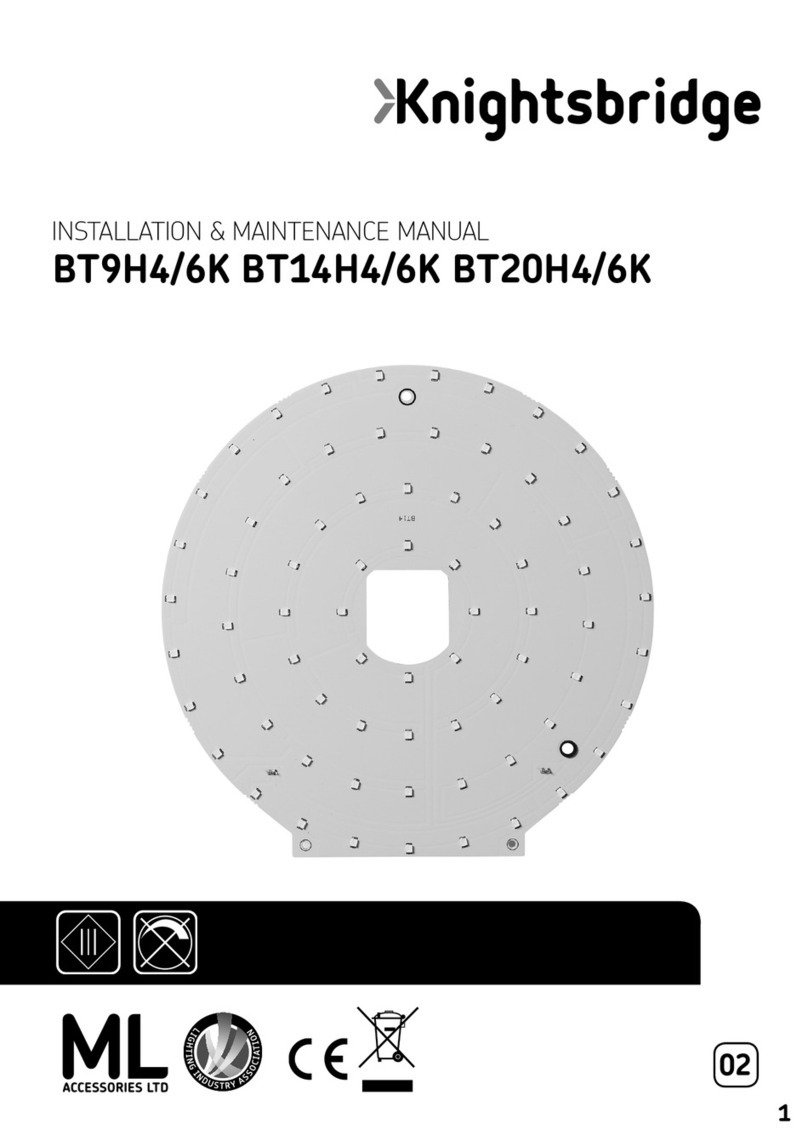 ML Accessories Knightsbridge BT9H4/6K Installation & maintenance manual ML Accessories Knightsbridge BT9H4/6K Installation & maintenance manual