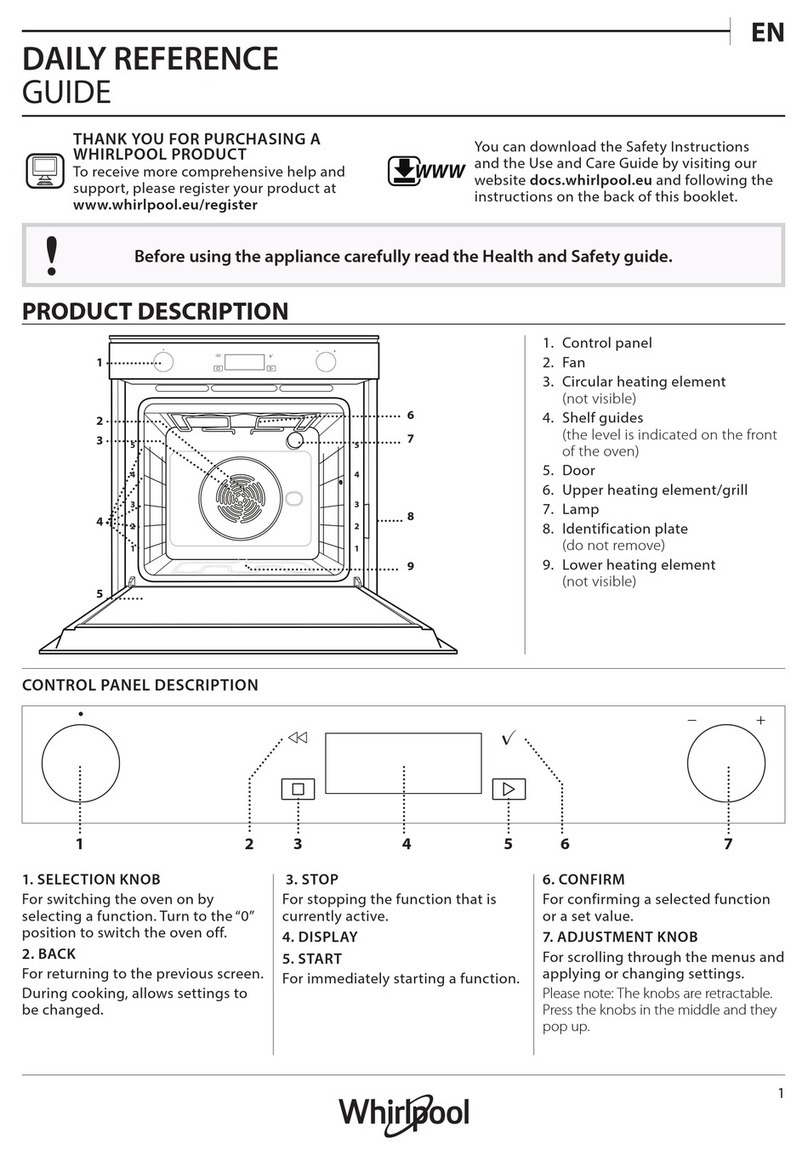 Whirlpool W7 OM5 4S P Daily reference guide