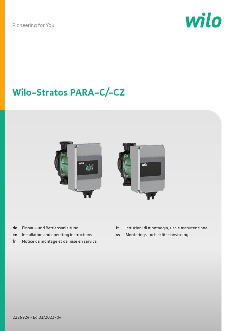 Wilo Stratos PARA-C Installation and operating instructions
