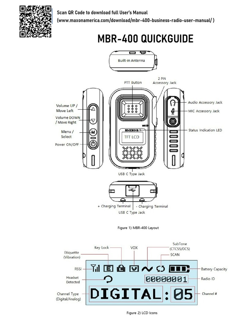 Maxon MBR-400 quick start guide