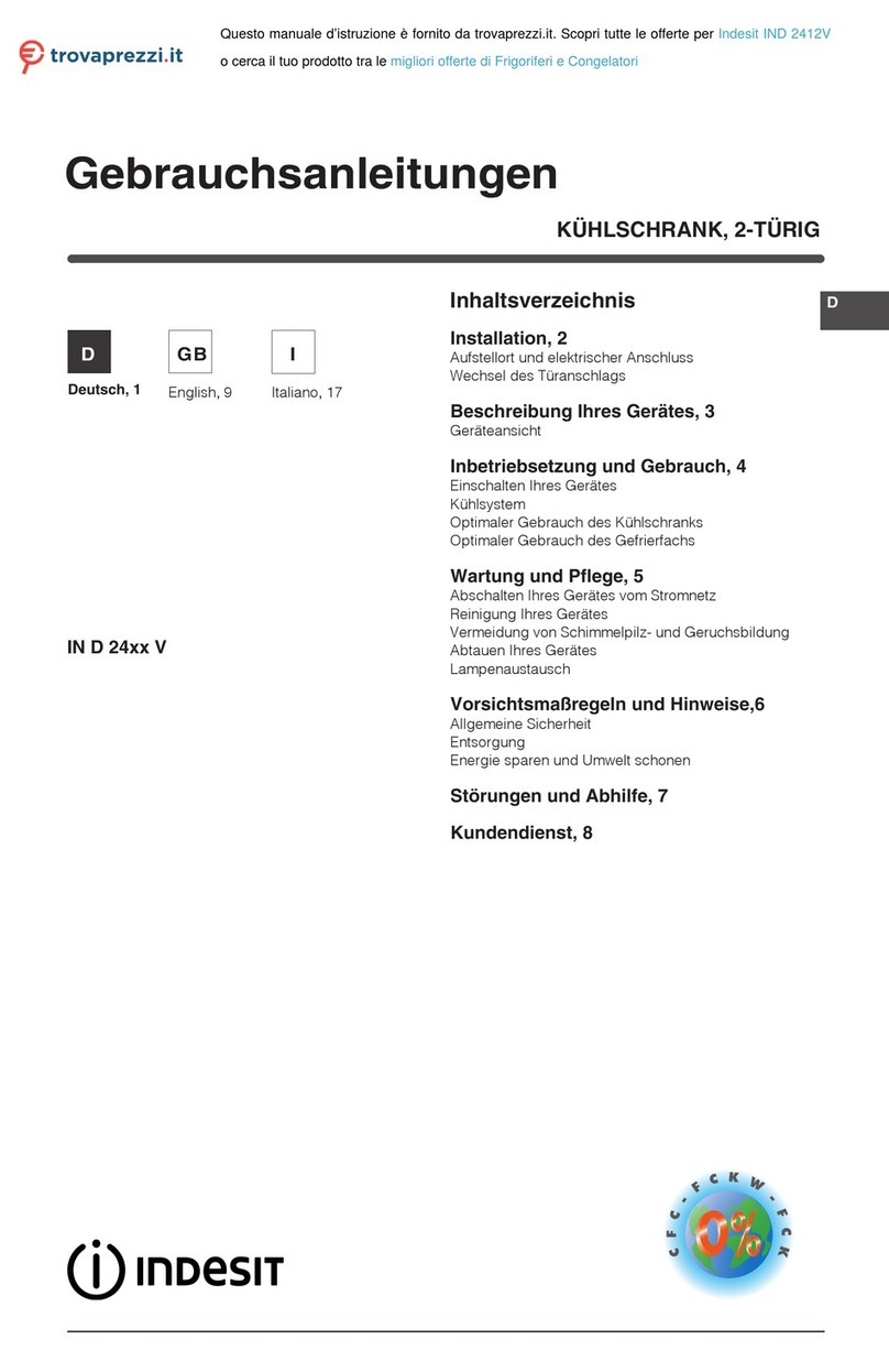 Indesit IN D 24 V Series operating instructions